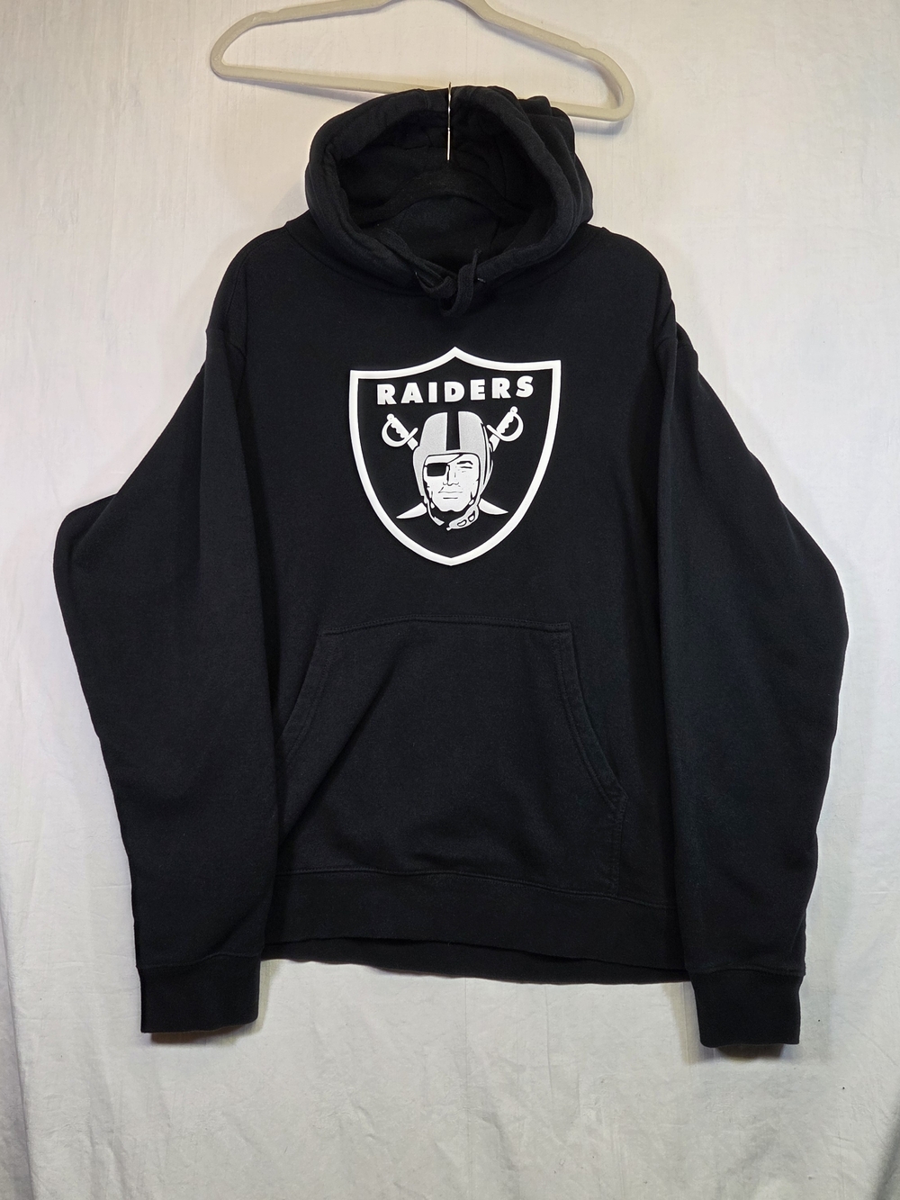 Fanatics NFL Pro Line Raiders Black Logo Pullover Hoodie Men’s XL. #0413